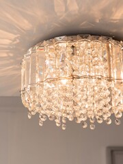 Clear Astor 3 Light Flush Ceiling Light - Image 3 of 7