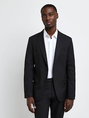 أسود داكن - بدلة تويل سكيني من River Island: السترة - صورة 14 من 17