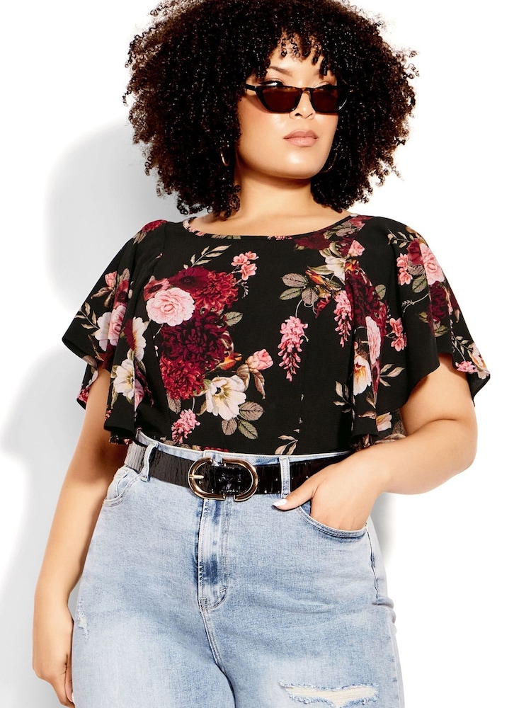 City Chic Romee Black Top - Image 1 of 4