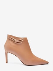 Camel Signature Black Leather Ruched Side Shoe Boots - Image 3 of 6