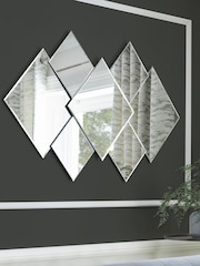 Clear Dakota Diamond Statement Wall Mirror - Image 1 of 5