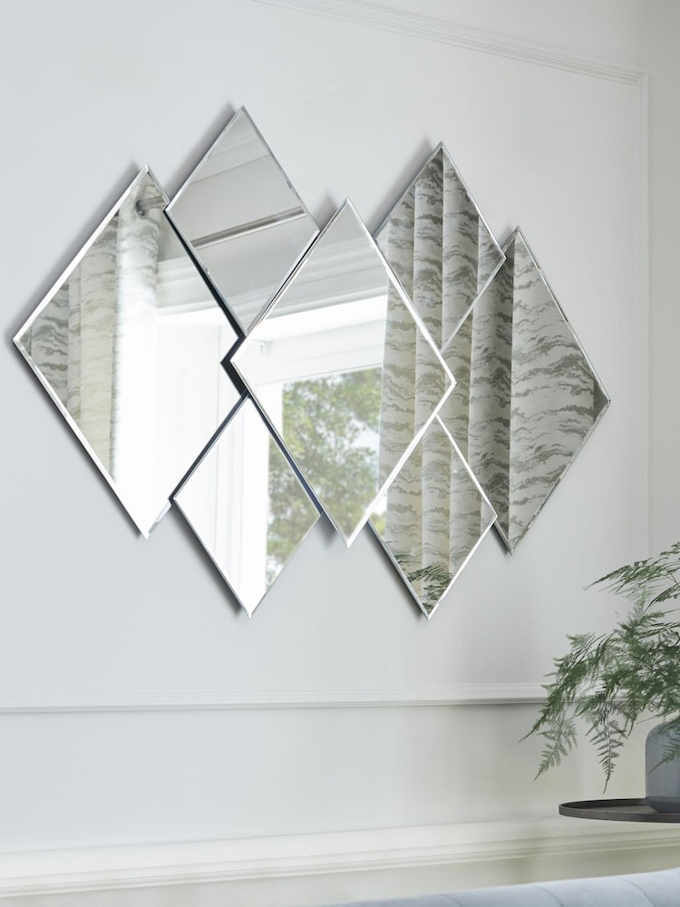 Clear Dakota Diamond Statement Wall Mirror - Image 2 of 5