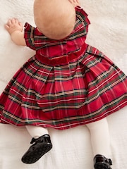 Red Check Taffeta Baby Prom Dress (0mths-2yrs) - Image 3 of 5