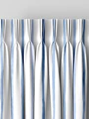 Laura Ashley Dark Seaspray Blue Painterly Stripe Made To Measure Curtains - Image 5 of 9