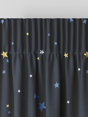 Laura Ashley Midnight Blue Kids Painterly Stars Made To Measure Curtains - Image 6 of 9