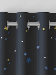 Laura Ashley Midnight Blue Kids Painterly Stars Made To Measure Curtains - Image 7 of 9