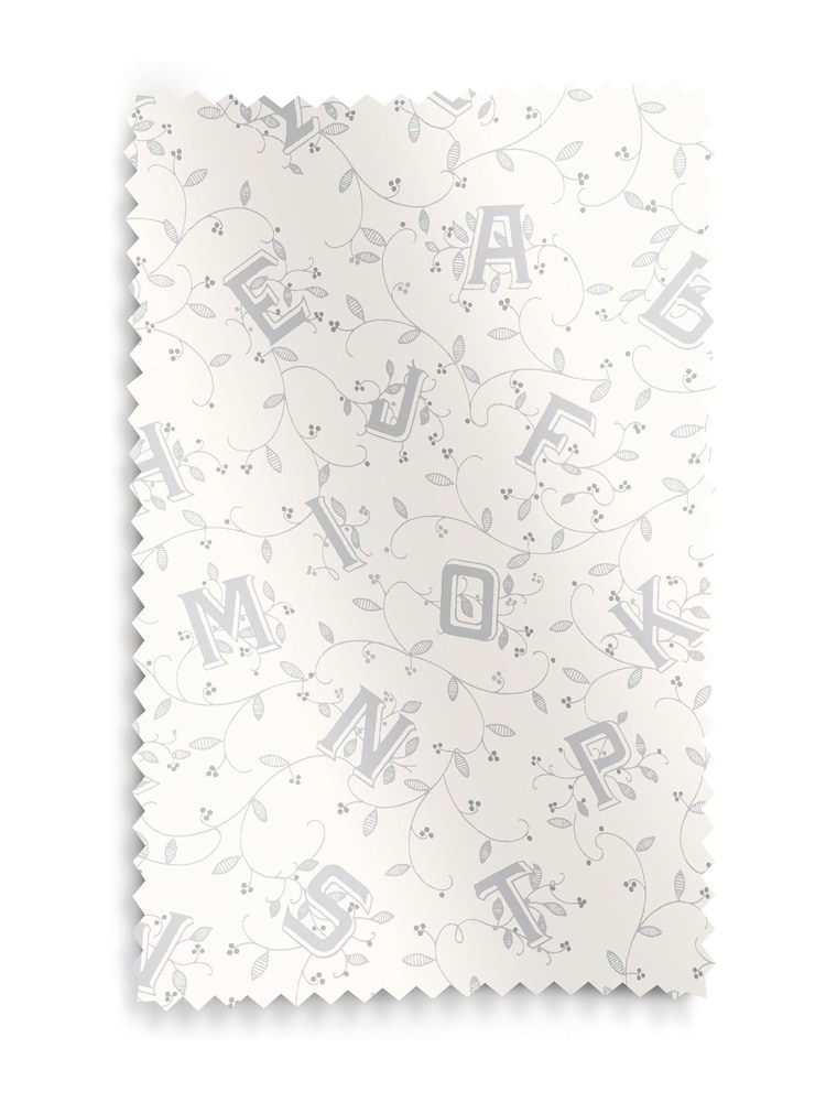 Laura Ashley Pale Steel Grey Kids Ahoy Alphabet Made To Measure Roman Blind - Image 7 of 7