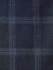 Navy Blue Slim Fit Check Suit: Trousers - Image 6 of 6