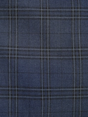 Navy Skinny Fit Check Suit Jacket - Image 8 of 8