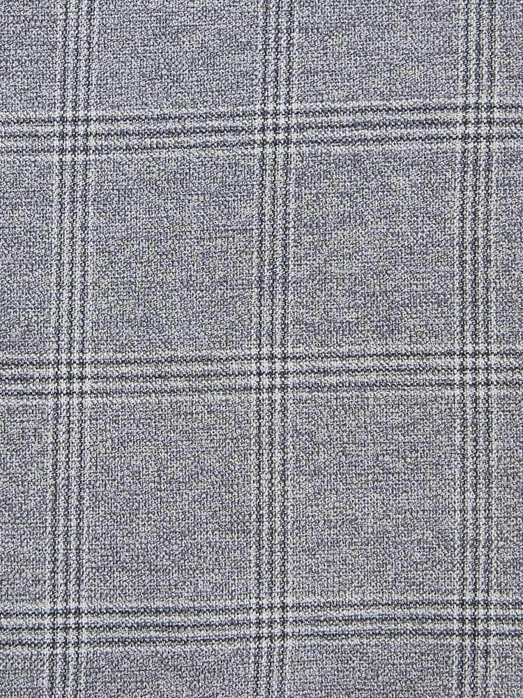 Grey Skinny Fit Flannel Suit Jacket - Image 13 of 13