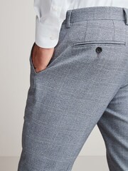 Grey Skinny Fit Check Suit: Trousers - Image 6 of 9