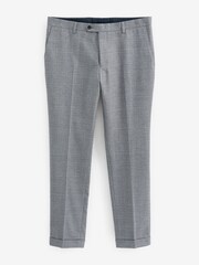 Grey Skinny Fit Check Suit: Trousers - Image 7 of 9