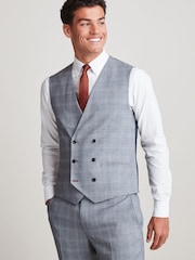 Grey Check Suit Waistcoat - Image 1 of 9