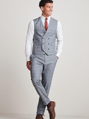 Grey Check Suit Waistcoat - Image 3 of 9