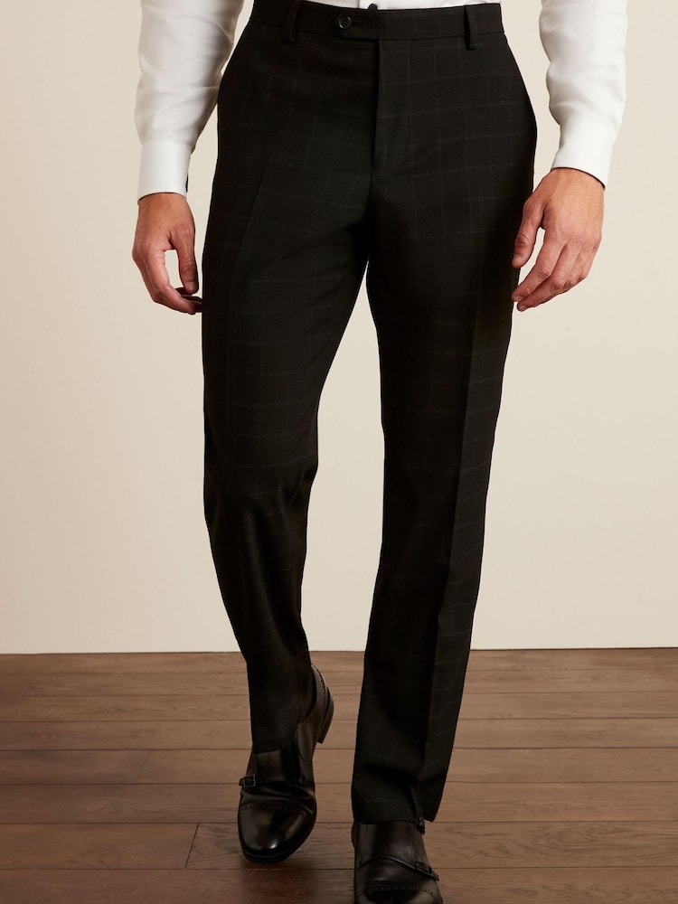 Black Check Suit: Trousers - Image 1 of 5