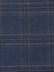 Bright Blue Tailored Fit Check Suit: Trousers - Image 3 of 3