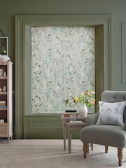 Sage Green Ready Made Blackout Roman Blind Floral Regency - Image 3 of 9