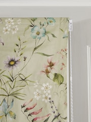 Sage Green Ready Made Blackout Roman Blind Floral Regency - Image 5 of 9