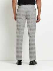 River Island Grey/Mustard Yellow 100% Cotton Check Trousers - Image 2 of 5