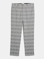 River Island Grey/Mustard Yellow 100% Cotton Check Trousers - Image 5 of 5