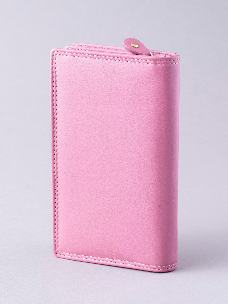 Lakeland Leather Mauve Pink Medium Tab Purse - Image 2 of 5