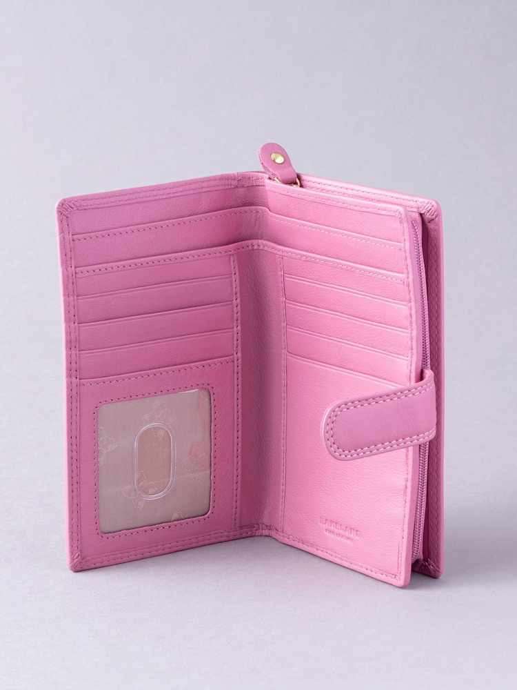 Lakeland Leather Mauve Pink Medium Tab Purse - Image 3 of 5