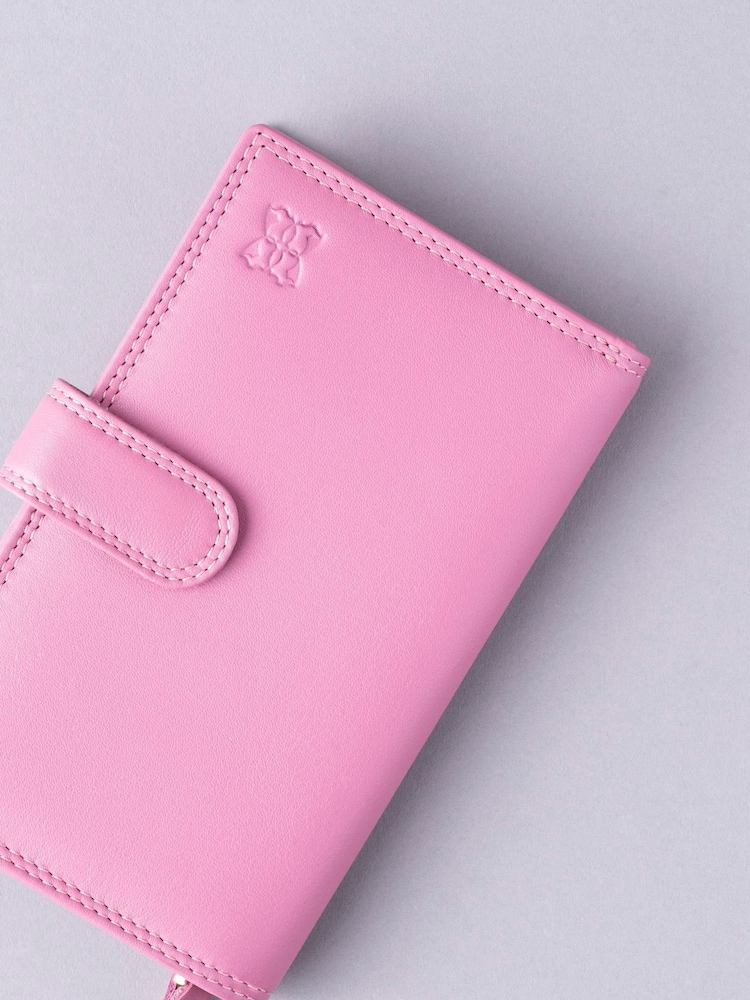 Lakeland Leather Mauve Pink Medium Tab Purse - Image 5 of 5