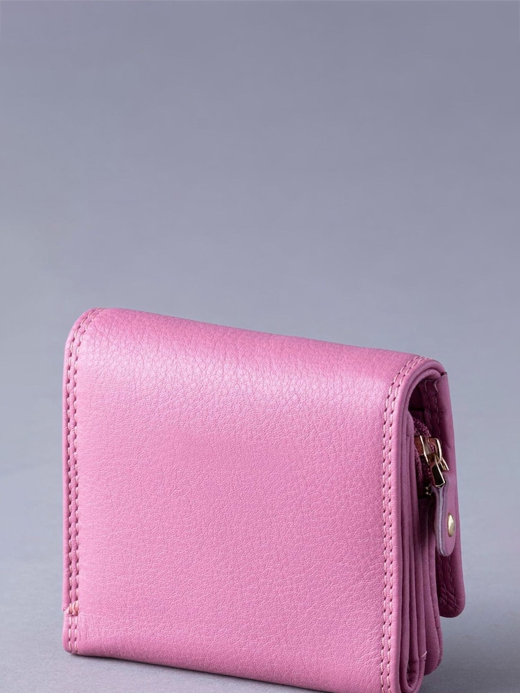 Lakeland Leather Mauve Pink Small Flapover Purse - Image 2 of 5