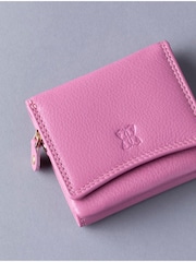 Lakeland Leather Mauve Pink Small Flapover Purse - Image 3 of 5