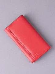 Lakeland Leather Peach/Pink Small Flapover Purse - Image 3 of 4