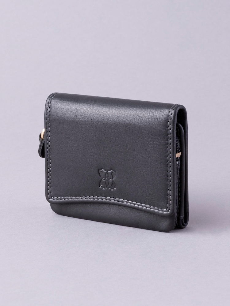 Lakeland Leather Black Small Flapover Purse - Image 1 of 5