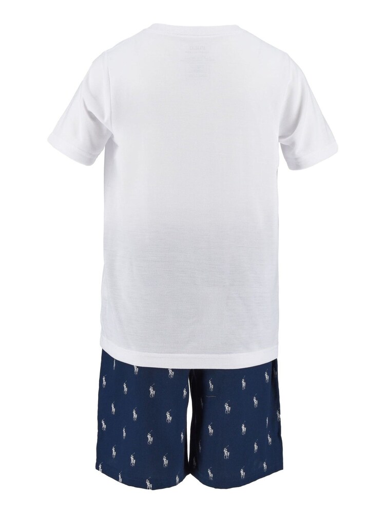 Polo Ralph Lauren Navy Blue Short Sleeved Pyjamas Set - Image 2 of 4