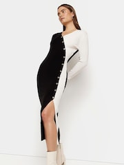 River Island Black Bailey Wrap Button Dress - Image 3 of 5