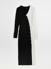 River Island Black Bailey Wrap Button Dress - Image 5 of 5