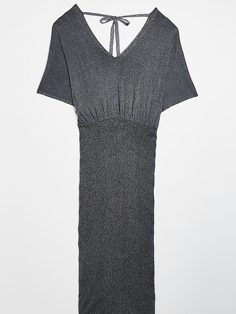 River Island Black Maple Batwing Bodycon Midi Dress - Image 5 of 5