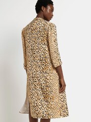 River Island Cream Long Turn Up Cuff Duster Jacket - Image 2 of 4