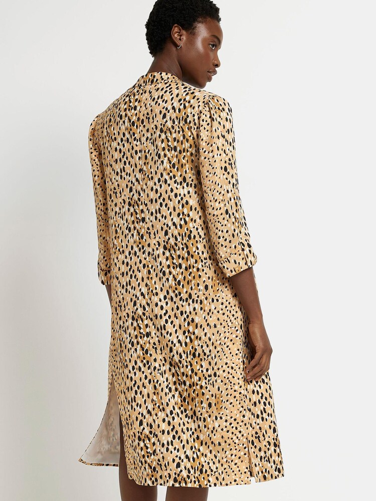 River Island Cream Long Turn Up Cuff Duster Jacket - Image 2 of 4
