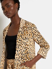 River Island Cream Long Turn Up Cuff Duster Jacket - Image 4 of 4