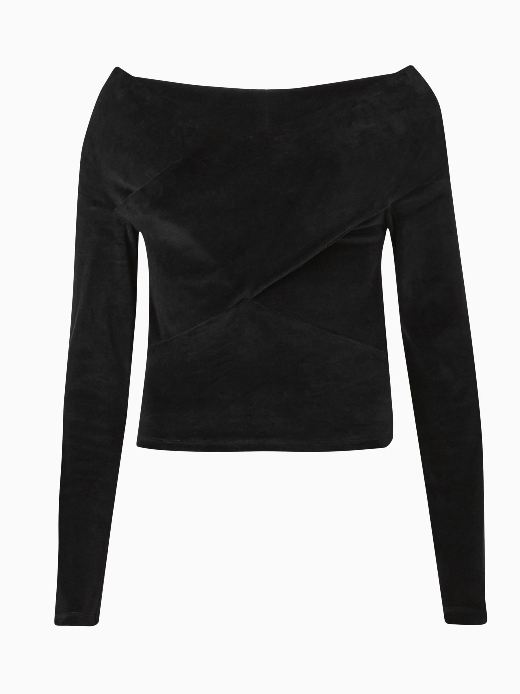 AllSaints Black Delta Velvet Top - Image 6 of 6