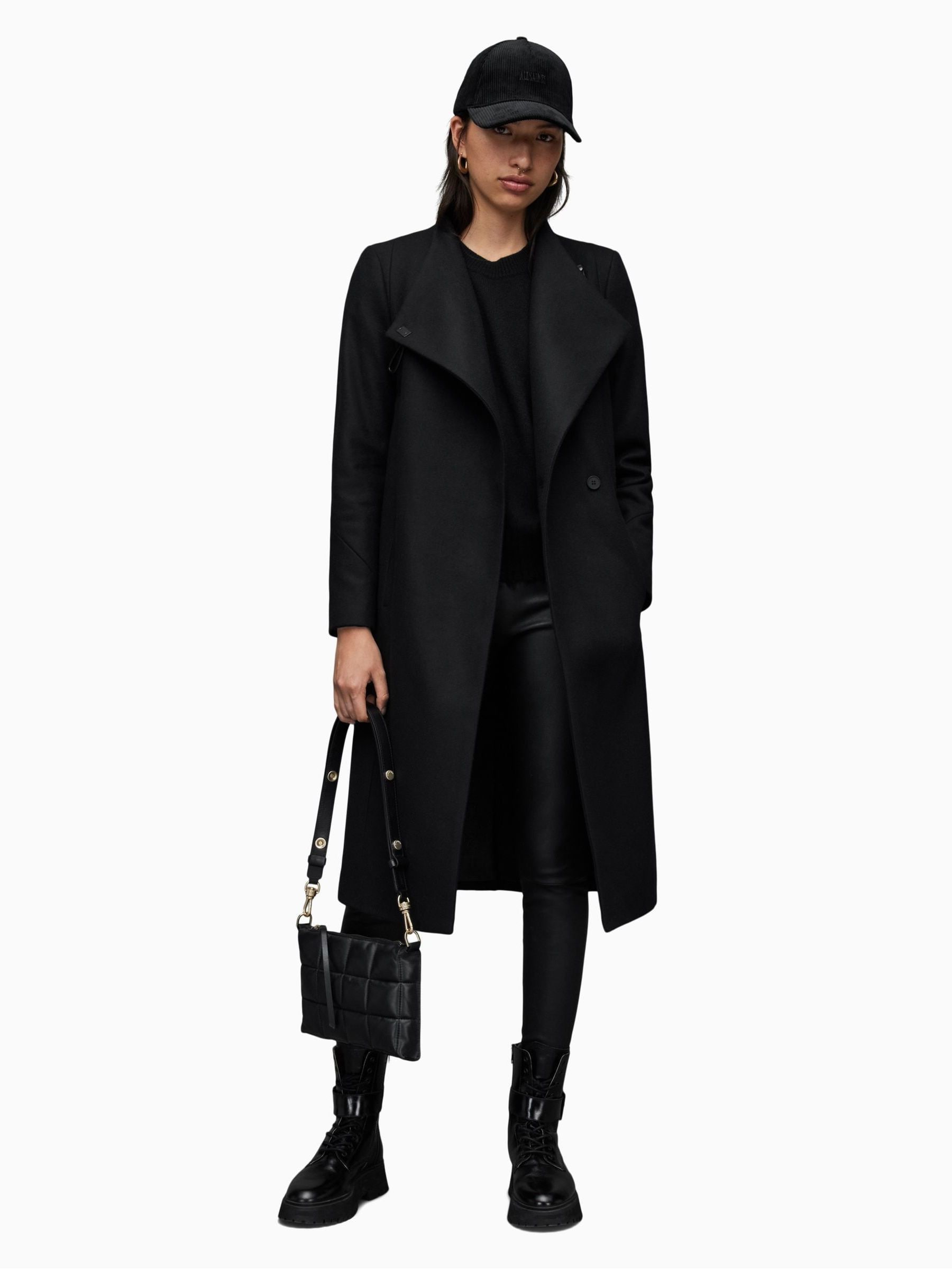 Allsaints black coat top