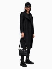 AllSaints Black Riley Coat - Image 6 of 7