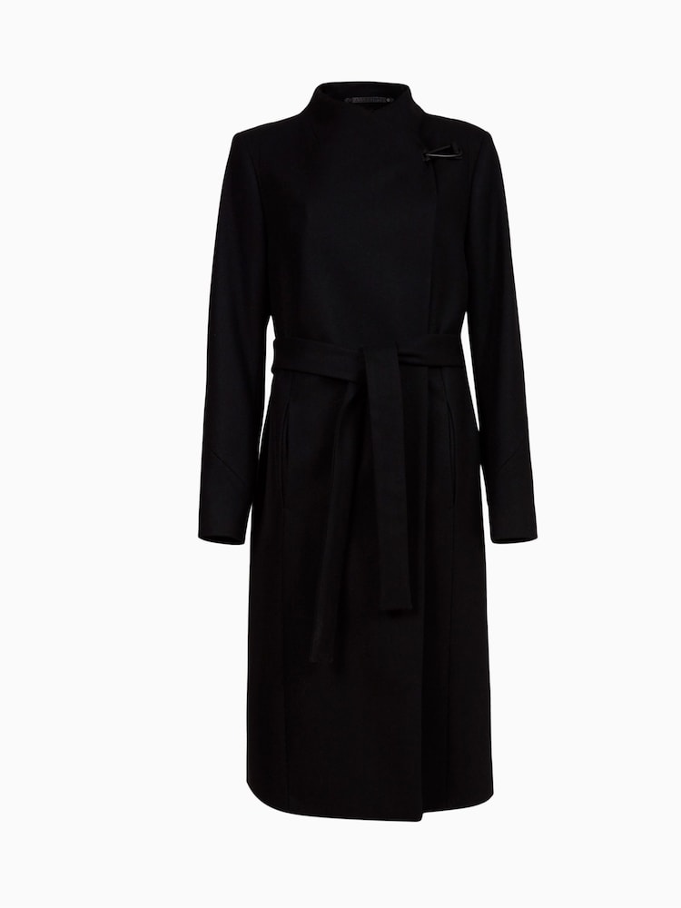 AllSaints Black Riley Coat - Image 7 of 7 AllSaints Black Riley Coat - Image 7 of 7