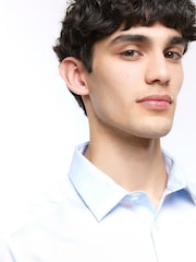 River Island Blue Textured Egyptian Shirt - Image 4 of 4