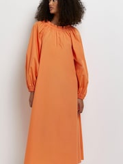 River Island Orange Oversized Poplin Dress - Image 1 of 5