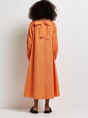 River Island Orange Oversized Poplin Dress - Image 3 of 5