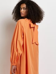 River Island Orange Oversized Poplin Dress - Image 4 of 5