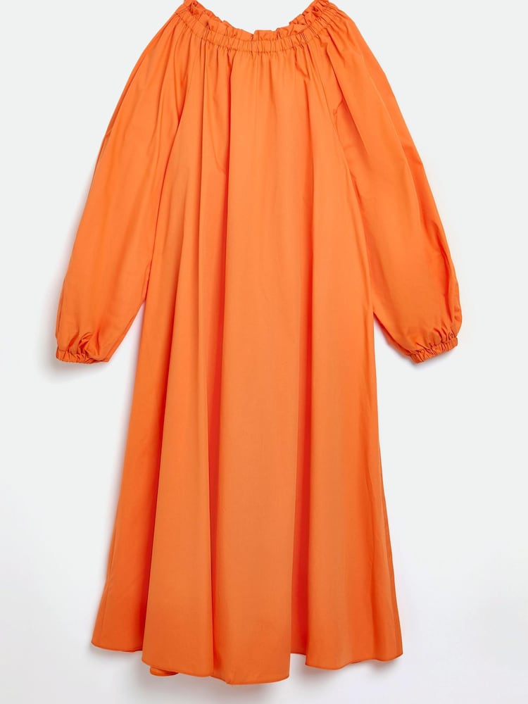 River Island Orange Oversized Poplin Dress - Image 5 of 5