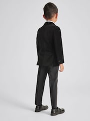 Reiss Black Ace Junior Single Breasted Velvet Blazer - Image 5 of 7