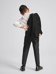Reiss Black Ace Junior Single Breasted Velvet Blazer - Image 6 of 7