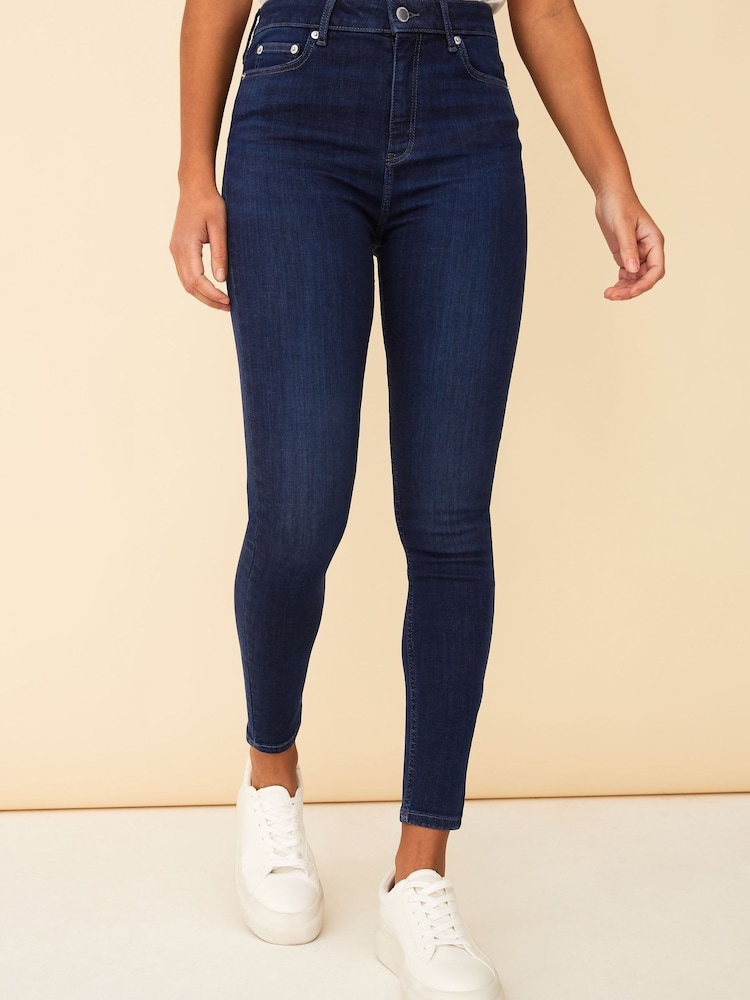 F&F Blue Indigo Contour Jeans - Image 1 of 5 F&F Blue Indigo Contour Jeans - Image 1 of 5